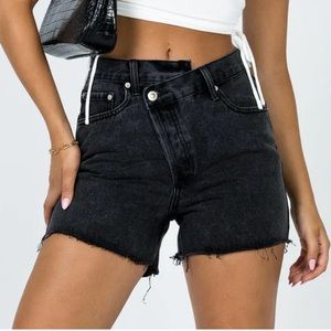 Princess Polly black denim shorts